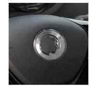 Rifiniture Interne Auto Per Per Golf 6 7 MK6 MK7 Per Jetta MK5 MK6 Per POLO CC Per Passat B6 B7 Per TIGUAN Coprivolante Per Auto Logo Anello(Argento)
