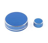 Rifiniture interne per auto 2 Pezzi Di Copertura Pomello Del Volume Controllo Centrale Dell'auto In Alluminio Per Cadillac Per CT5 CT6 XT4 XT5 XT6 2019-2020 Nero/rosso/blu Cornici dei Interno(Blu)