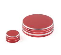 Rifiniture interne per auto 2 Pezzi Di Copertura Pomello Del Volume Controllo Centrale Dell'auto In Alluminio Per Cadillac Per CT5 CT6 XT4 XT5 XT6 2019-2020 Nero/rosso/blu Cornici dei Interno(Rosso)