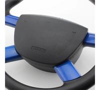 Rifiniture interne per auto 4 Pezzi/set Per Ford Per Focus 2 Mk2 2005-2011 ABS Auto Volante Pannello Paillettes Copertura Adesivi Accessori strisce decorative per auto(Blu)