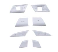 Rifiniture interne per auto Accessori Per Interni Auto Per Q3 Q5 Q7 2020 2021 Pulsanti Del Volante Paillettes Decorazione Copertura Adesivi strisce decorative per auto(Argento)