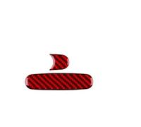 Rifiniture Interne Per Auto Adatto for Mini Cooper F55 F56 F60 F54 2 pezzi/set adesivo for testa leva cambio auto modifica finiture interne copertura laterale decorativa(Red carbon)