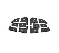 Rifiniture interne per auto Adesivi Per Rivestimenti Dei Pulsanti Del Volante Dell'auto Per Mercedes Per Benz GLC X253 Classe C W205 CLA GLA Classe A X156 C117 W176 Accessori Interni Auto(B Black)