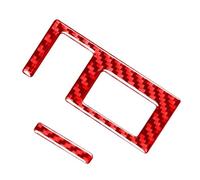 Rifiniture interne per auto Adesivo Decorativo Copertura Pulsante Dell'interruttore Luce Della Testa Dell'auto In Fibra Di Carbonio Per Toyota Per Tundra 2014-2021(Rosso)