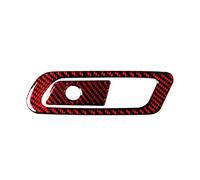 Rifiniture interne per auto Per A4 B9 RS4 S4 2017 2018 2019 Adesivi Per Interruttori In Fibra Di Carbonio Per Vano Portaoggetti Accessori Per Interni Auto(Red copilot)