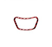 Rifiniture interne per auto Per BMW Serie 5 E60 2004-2010 Accessori Per Auto Interni Multimedia Menu Pagina Pulsanti Cornice Adesivi strisce decorative per auto(Rosso)