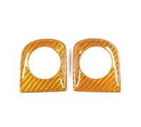 Rifiniture interne per auto Per Chevrolet Per Corvette C8 Z06 2020+ Copertura Di Base Per Barra Di Sterzo Per Auto Accessori Interni In Vera Fibra Di Carbonio 2 Pezzi(Yellow carbon fiber)