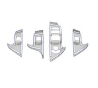 Rifiniture interne per auto Per Mercedes Per Benz B GLA GLB Classe W247 H247 X247 Pannello Di Controllo Del Finestrino Dell'auto Adesivo In Fibra Carbonio strisce decorative per auto(Argento opaco)