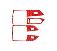 Rifiniture interne per auto Per VW Per Golf 8 MK8 2020 2021 Pannello Di Controllo Della Finestra Decorazione Cornice Adesivo Accessori Per Interni Auto strisce decorative per auto(Rosso)