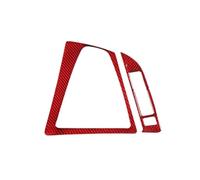 Rifiniture interne per auto Vera Fibra Di Carbonio Per BMW Per M3 Per M4 F80 F82 F83 2014-2018 Pannello Di Rivestimento Del Cambio Per Auto Con Guida A Sinistra Accessori decorativi(Stile 2 Rosso)