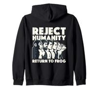 Rifiuta l'umanità Torna al Meme della Rana Felpa con Cappuccio