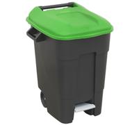 Rifiutare/Bidone Dei Rifiuti con Ruote Piede Pedale 100L - Verde - Sealey