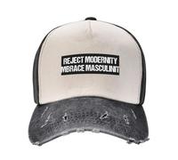 Rifiutare la modernità Abbracciare la mascolinità Tipografia Dichiarazione Berretto da Baseball Cappelli Divertenti Cappello Divertente per Le Donne degli Uomini