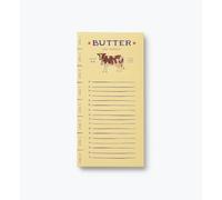 RIFLE PAPER CO. Butter Not Forget Market Pad con magnete da frigorifero | 21,6 cm di lunghezza x 10,79 cm di larghezza, 65 fogli a righe strappabili con caselle di controllo, stampati in carta bianca