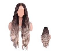Riflessi biondi chiari con parrucca di capelli lunghi ondulati Sintetico resistente al calore, compatibile for l'uso quotidiano nelle feste (28 pollici)(BBW2043-3_28INCHES)