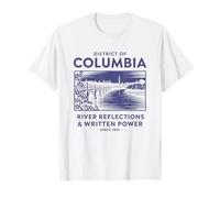 Riflessi del Fiume di Washington D.C. e Potere Scritto Maglietta