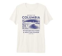 Riflessi del Fiume di Washington D.C. e Potere Scritto Maglietta Premium