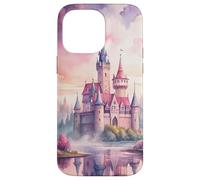 Riflessi magici del castello rosa delle fiabe Custodia per iPhone 14 Pro Max