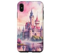 Riflessi magici del castello rosa delle fiabe Custodia per iPhone XS Max