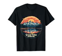Riflessione al tramonto del parco nazionale del Grand Teton Maglietta