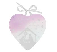 Riflessioni Specchio Di Natale Vetro Appeso Cuore Targa Regalo - Silent Night