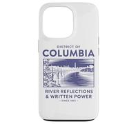 Riflessioni sul fiume del distretto di Columbia e potere scritto Custodia per iPhone 13 Pro