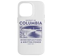 Riflessioni sul fiume del distretto di Columbia e potere scritto Custodia per iPhone 14 Pro Max
