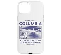 Riflessioni sul fiume del distretto di Columbia e potere scritto Custodia per iPhone 15 Plus