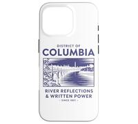 Riflessioni sul fiume del distretto di Columbia e potere scritto Custodia per iPhone 16 Pro