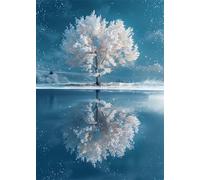 Riflesso dell'albero bianco Puzzle 700 Pezzi 52x38 cm Puzzle Fai da te,Intrattenimento Creativo - Puzzle Per Adulti E Tutta La Famiglie