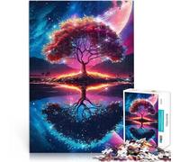 Riflesso dell'albero cosmico Puzzle da 1000 pezzi per adolescenti Vacanza a casa: uccidere il tempo è ideale come regalo per tutta la famiglia 38x26cm