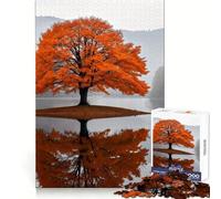 Riflesso di un albero autunnale nel lago - Puzzle naturalistico da 1000 pezzi per adolescenti, ideale per sviluppare le capacità mentali, favorire la calma e il relax Un regalo premuroso (38x26cm)