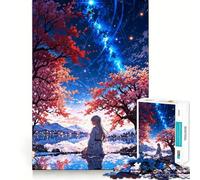 Riflesso stellato︰ Serenità in riva al lago Puzzle da 1000 pezzi per adolescenti Gioco di logica Puzzle da costruire insieme Divertimento Taglio di precisione Regalo elegante 38x52cm