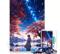 Riflesso stellato︰ Serenità in riva al lago Puzzle da 1000 pezzi per adolescenti Gioco di logica Puzzle da costruire insieme Divertimento Taglio di precisione Regalo elegante 38x26cm