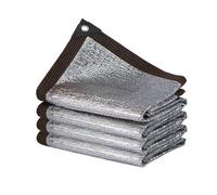 Riflettente Panno Ombra Protezione Termica per Auto, Rete Ombreggiata Alluminio, Anti UV Prova di Sole Traspirante con Occhielli per Giardino SUV Caravan Campeggio(1x2m)