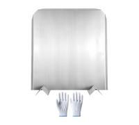 Riflettente per | con Piedini 40x46 cm Acciaio Inossidabile Resistente al Calore Retrospaldo | Protezione Parete Piastre Posteriori Caminetto - Per Casa Soggiorno Hotel Ufficio