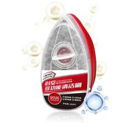 Rifletto per il bagno - spazzola per pulizia ricaricabile con contenitore sapone da 150 ml, comodo design a manico, potente scrub azione per il del toilette da toilette cucina