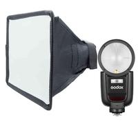 RIFLETTORE 15x17CM FLASH CIRCOLARE DIFFUSORE SOFTBOX MACRO ESTERNO diffuser reflector compatibile con GODOX V1 V1n V1c V1s V1f V100 V1 PRO NEEWER Z1 Z2 Yongnuo YN650EX-RF ritratto fotografia