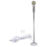 Riflettore 21cm Gioielli Vetrina Display Illuminazione Mini Led Cabinet Lampada Alimentazione USB 5V Mini Indoor Paesaggio Faretti per la Pittura Piante(Luce calda argentata)