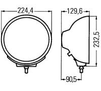 HELLA 1F8 007 560-051 Alogeno-Faro di profondità, Luminator Chromium, 24/12V