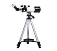 Riflettore astronomico per principianti per bambini e adulti, monocolo spaziale Sky da 70 mm con treppiede regolabile, cercatore, 2 oculari, decorazione per la casa, bianco