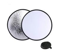 Riflettore da 24" 30CM 60CM 80CM 110CM Argento Bianco Portatile Pieghevole Luce Morbida Rotonda Fotografia for Studio 2 in 1(110cm 2in1 reflector)