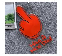 Riflettore del dito medio Adesivi for moto Accessori Decalcomanie 'HAve A Nice DAY ! '(Red)
