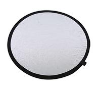 Riflettore di Illuminazione Fotografica 2 in 1 da 60 Cm / 23,6 Pollici Riflettore Pieghevole Portatile con Borsa per il Trasporto, Forte riflettività, Retroilluminazione Chiara