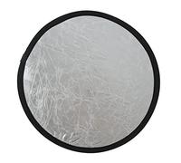 Riflettore di Illuminazione Fotografica 2 in 1 da 60 Cm / 23,6 Pollici Riflettore Pieghevole Portatile con Borsa per il Trasporto, Forte riflettività, Retroilluminazione Chiara