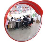 Riflettore Esterno Laterale Morbido/Acrilico per Pc, Specchio Grandangolare per Incrocio Stradale, Specchio di Sicurezza Anticollisione Girevole, Acrylic Orange, 30cm