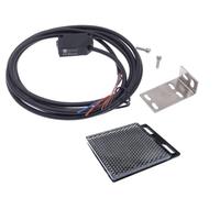 Riflettore fotoelettrico da 12 a 24 Volt DC - Uscita NPN fotocellula riflessiva con specchio fotocellula IR fino a 2 metri NC/NO (fotocellula riflettente, 2 metri - NPN - E3Z-R61)