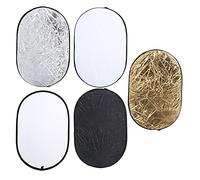 Riflettore Fotografico, Riflettore di Luce Riflettori di Illuminazione Riflettori di Luce Riflettore 60x90 Cm Riflettore Pieghevole 5 in 1 con Borsa Portatile per Ritratti