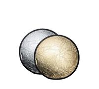 Riflettore fotografico Riflettore RF01 da 24" 5 in 1, 30 cm, 60 cm, 80 cm, 110 cm, argento, bianco e oro, portatile, pieghevole, luce morbida rotonda, for fotografia in studio(Silver gold -60CM)