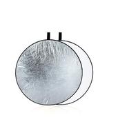 Riflettore fotografico rotondo, Diffusore riflettore fotografico pieghevole 5 in 1 multicolore rotondo ovale diverse dimensioni(60cm silver white)